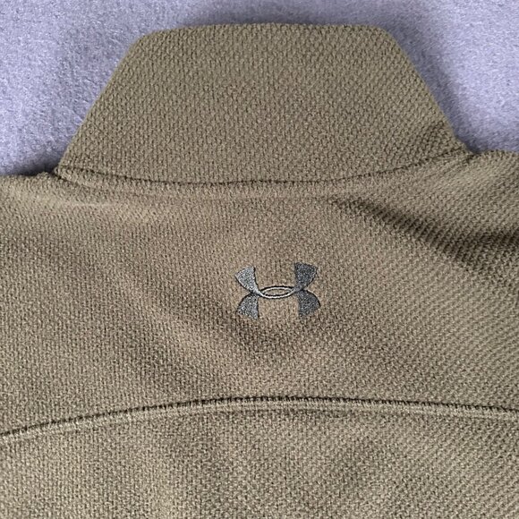 Under Armour Mens Medium Green Zephyr Fleece Long Sleeve Solid 1/4 Zip T-shirt - Picture 12 of 12
